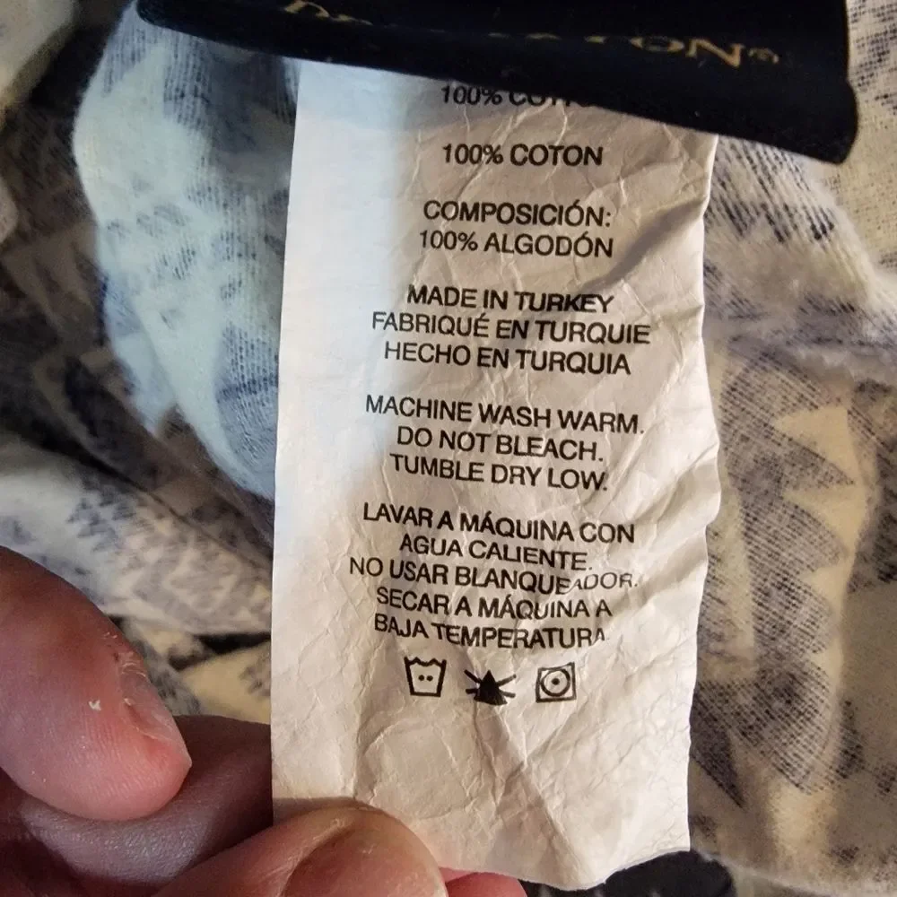 Pendleton 100% Cotton Flannel 2 Piece Twin Sheet Set Native American Geometric